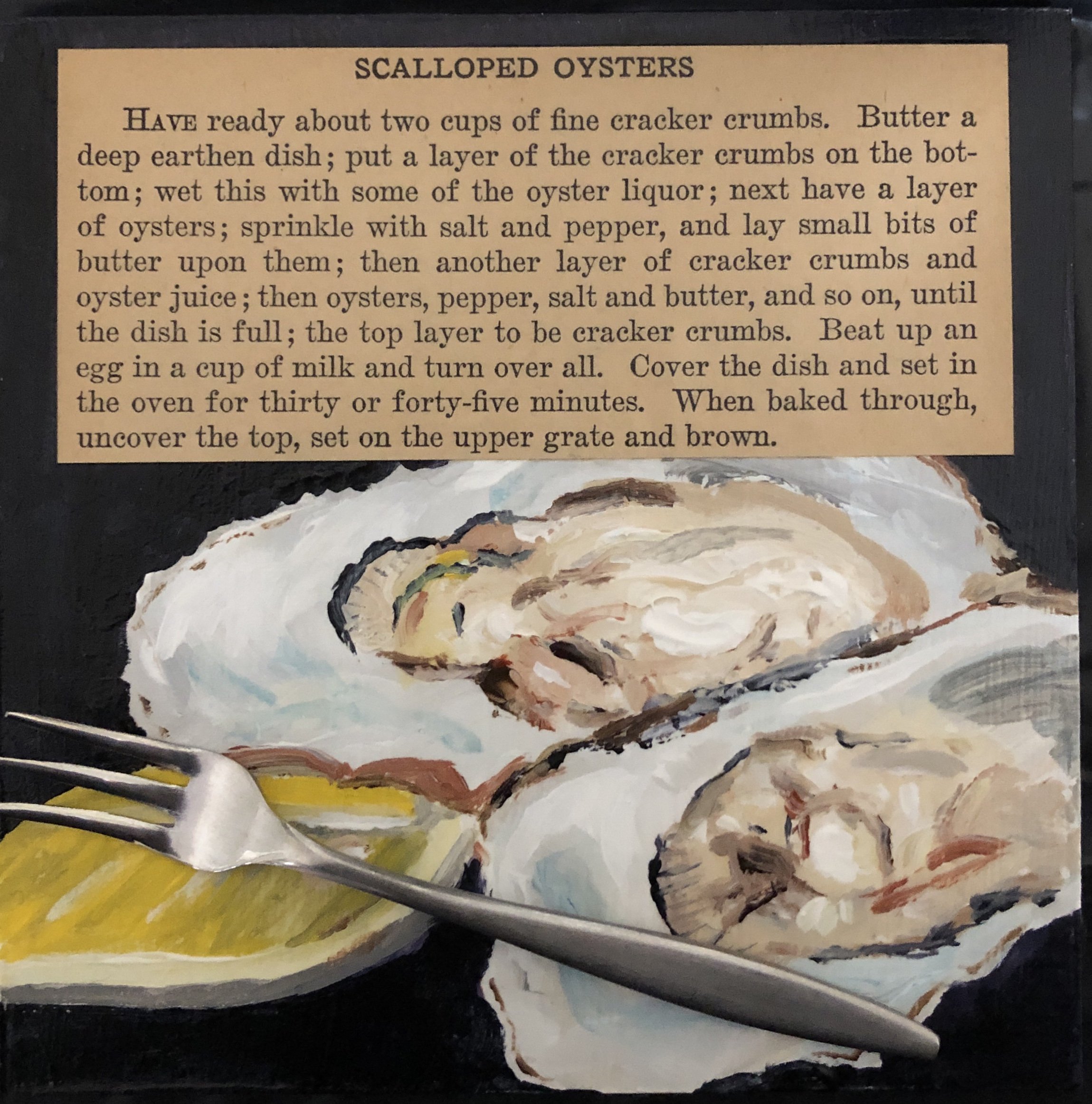 Scalloped Oysters by Carolyn Tillie