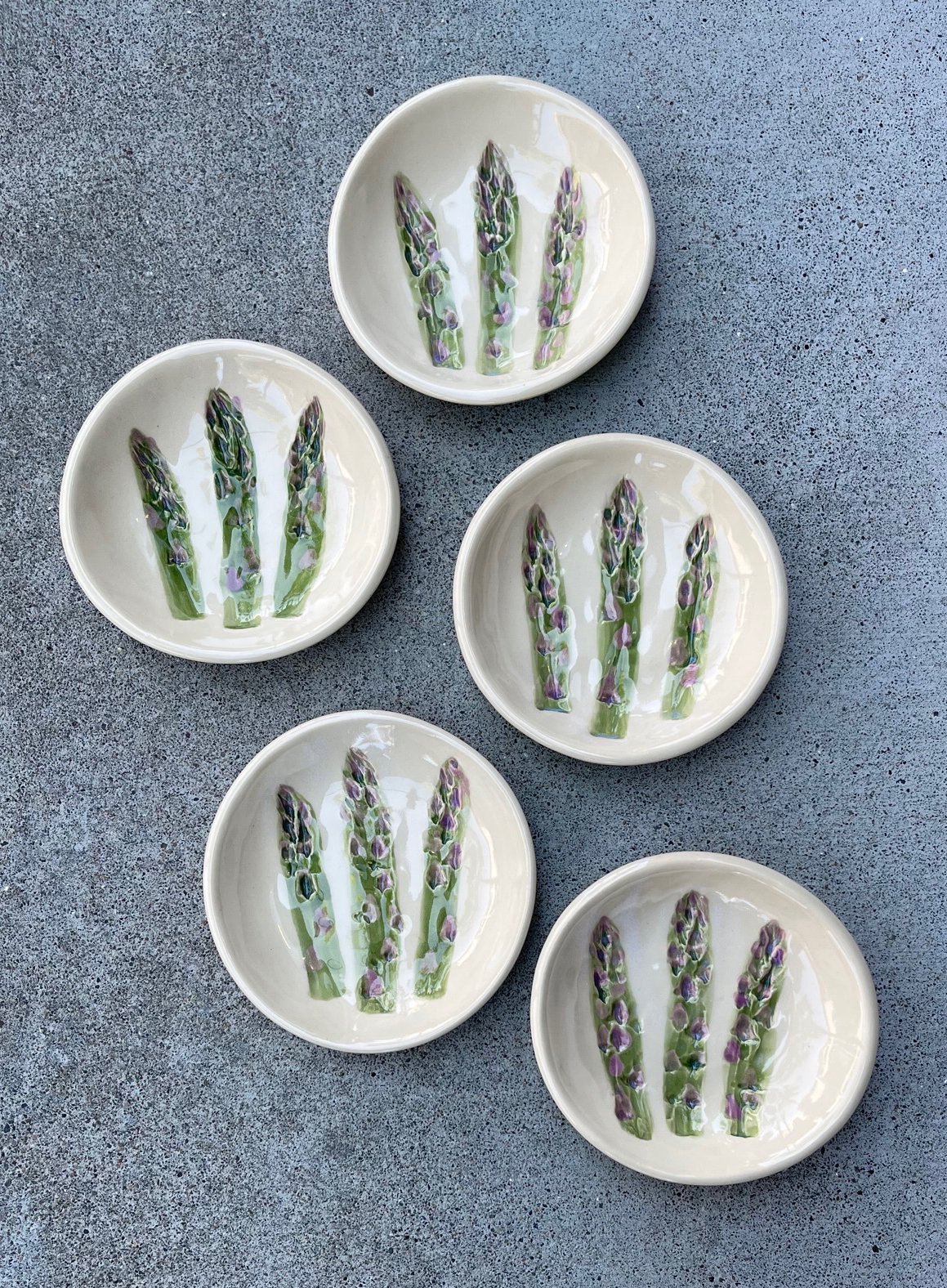 Small Asparagus Dishes by Lorna Newlin
