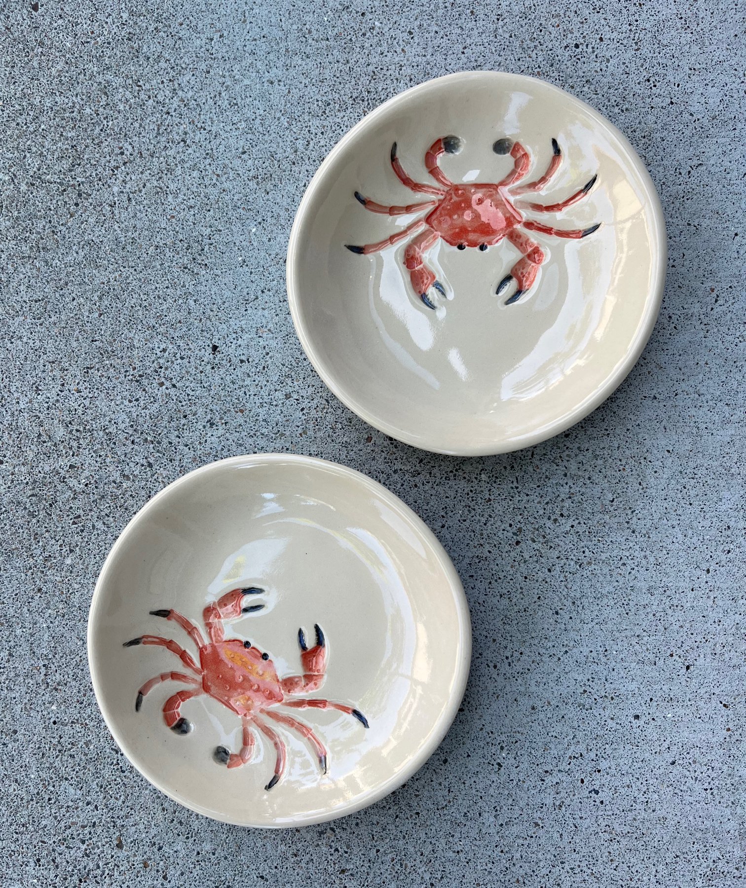 Small Crab Dishes by Lorna Newlin