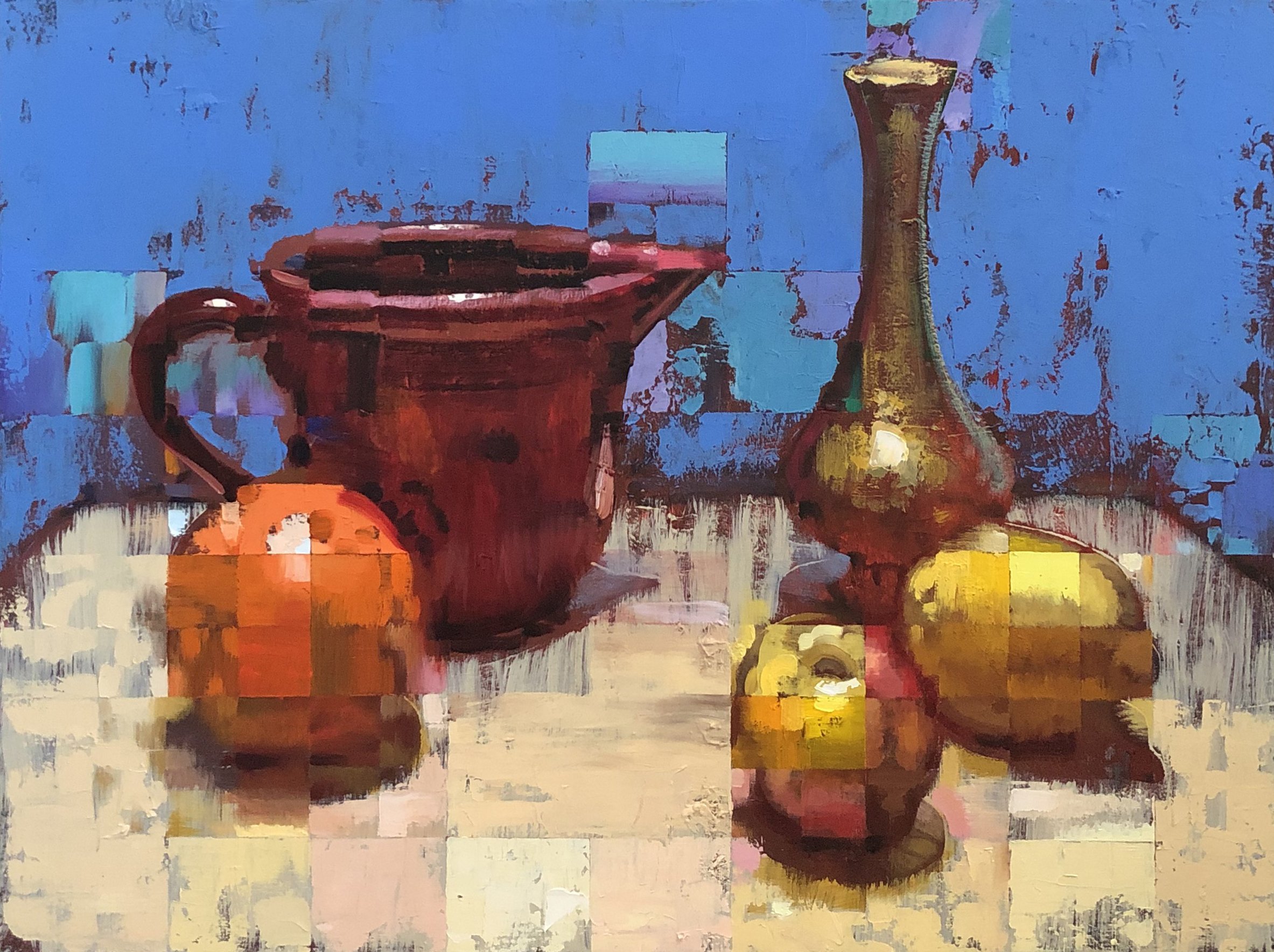 Red Pitcher with Gold Vase by Adam Forfang
