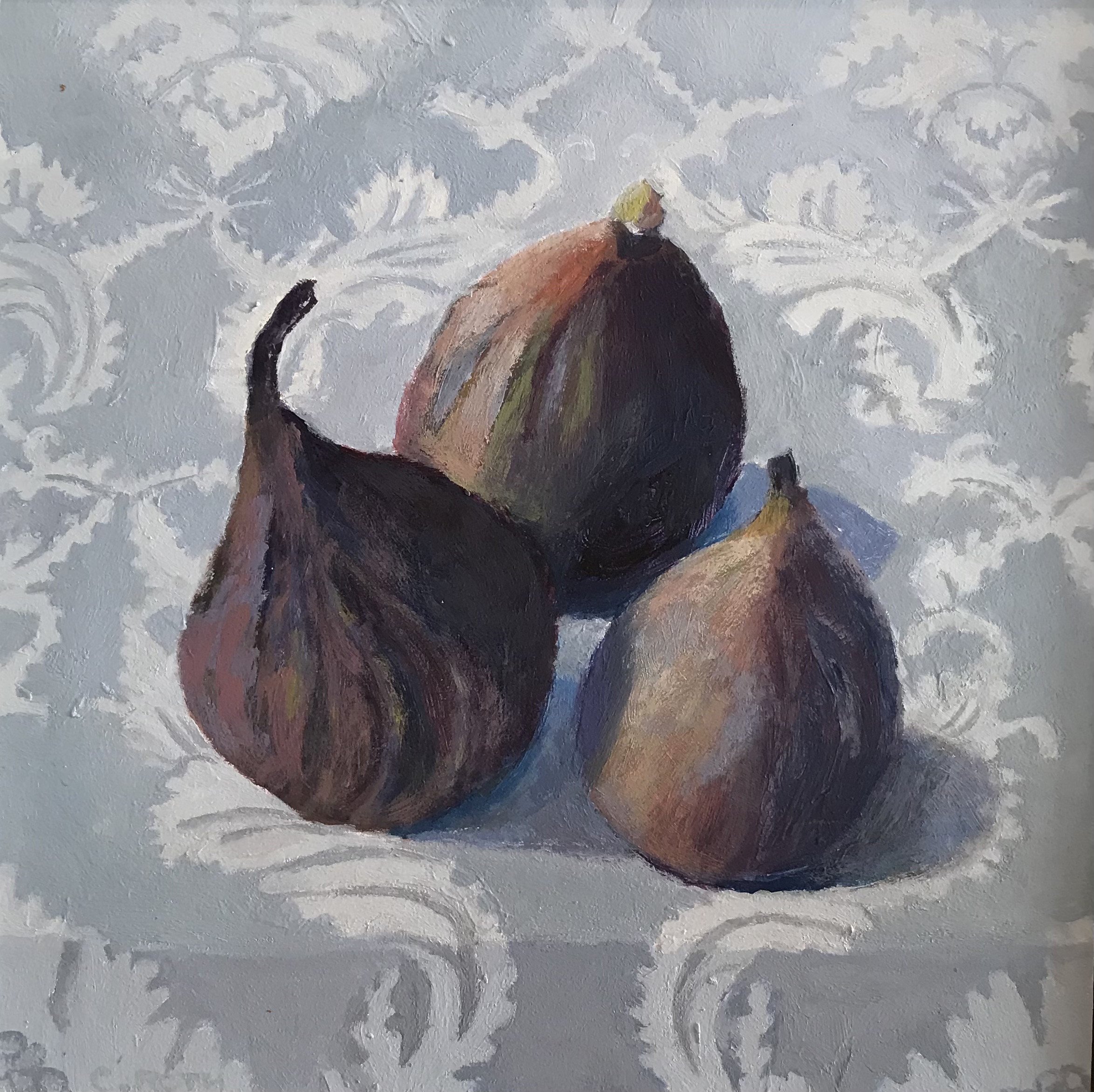 Three Figs on Lace by Carla Roth