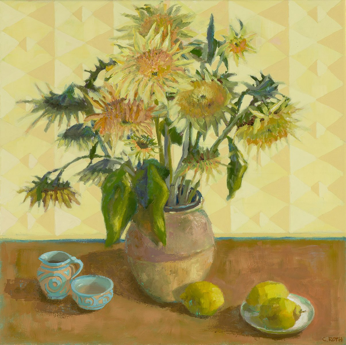 Sunflower Still Life by Carla Roth