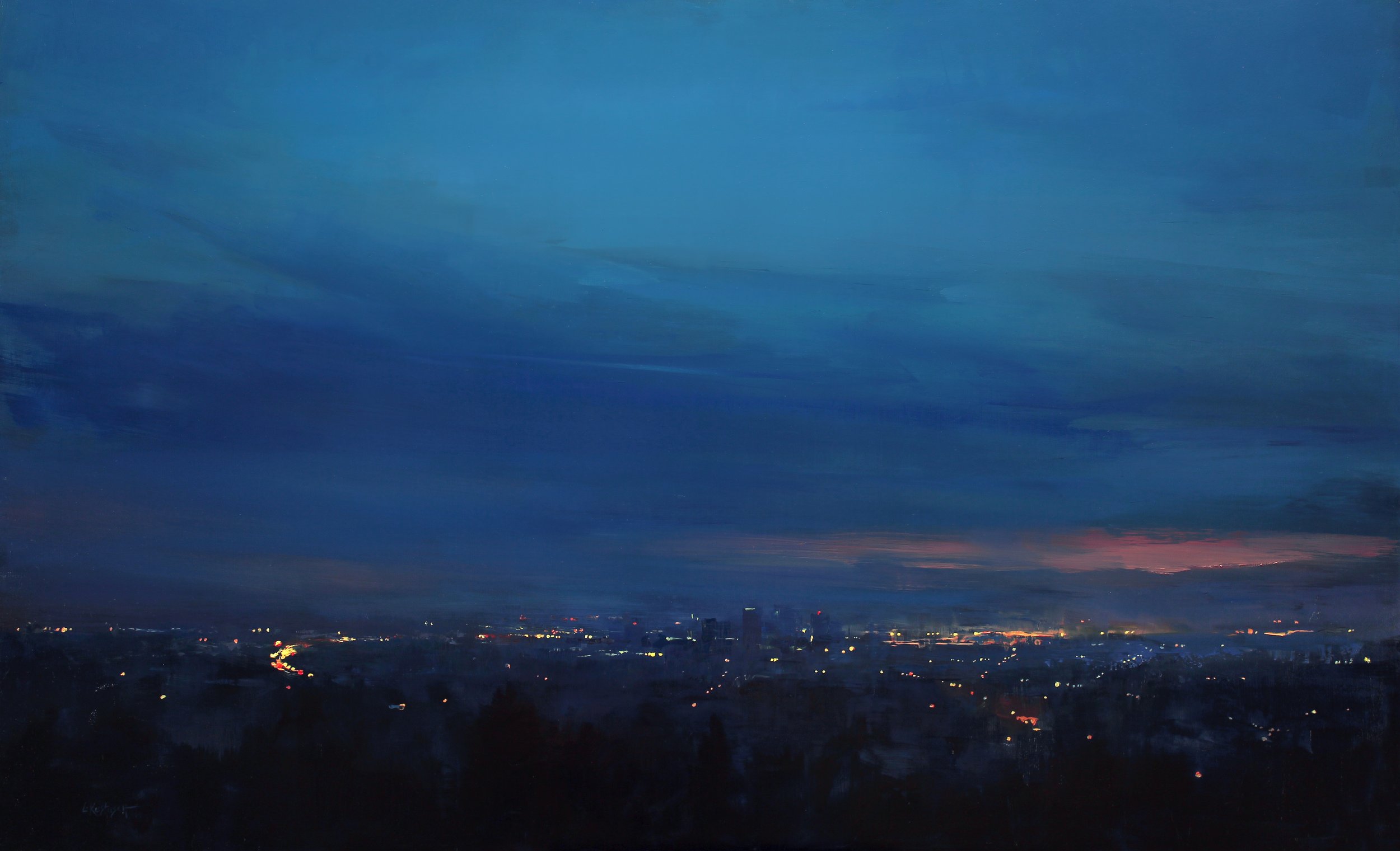 Night Falls over the City by Lindsey Kustusch