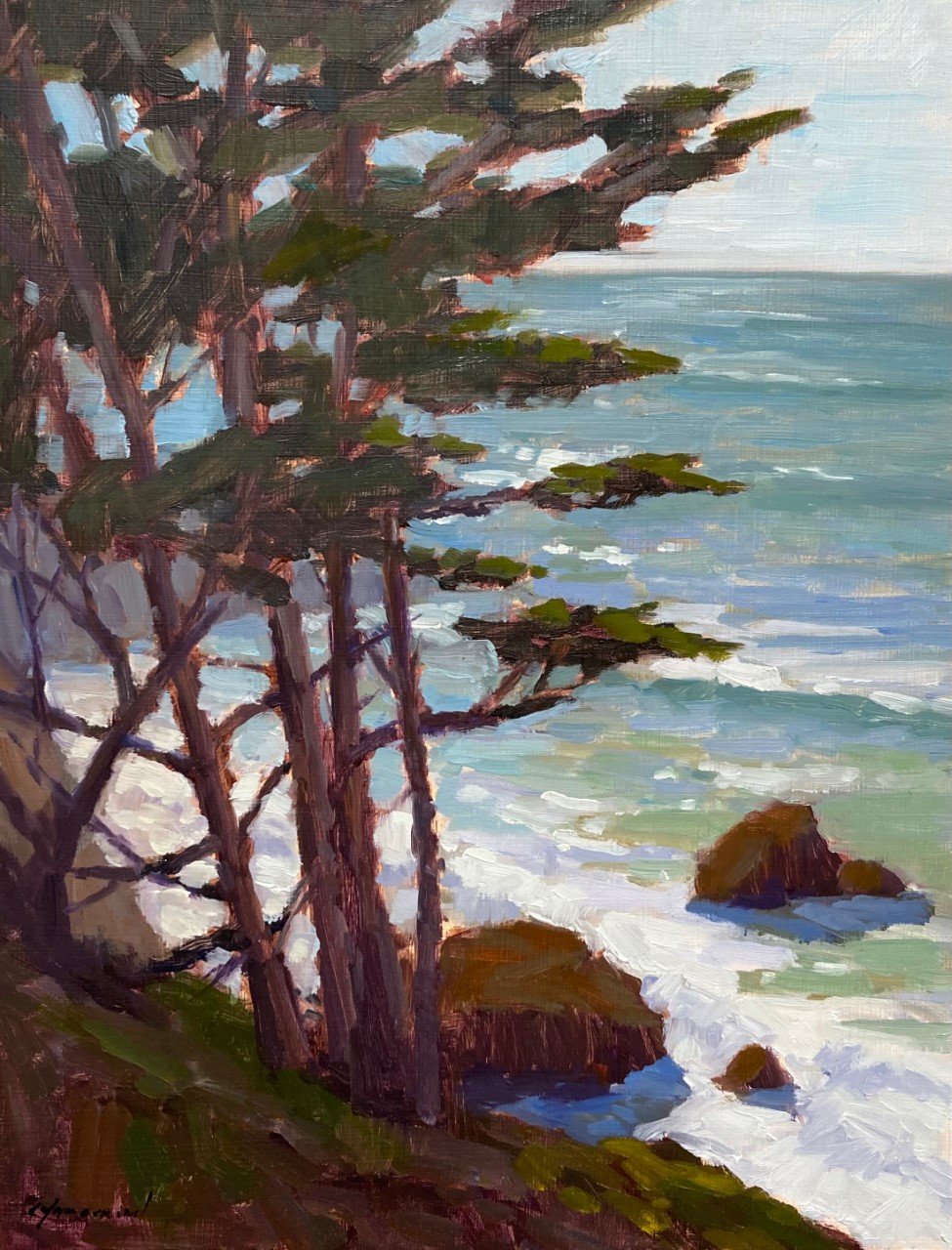 Moss Beach Cypress by Michael Chamberlain