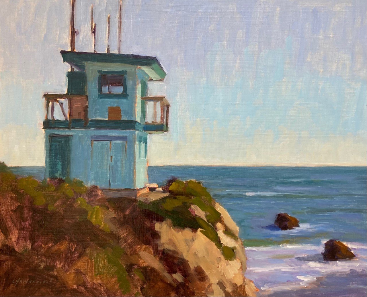 Life Guard Tower, Malibu by Michael Chamberlain