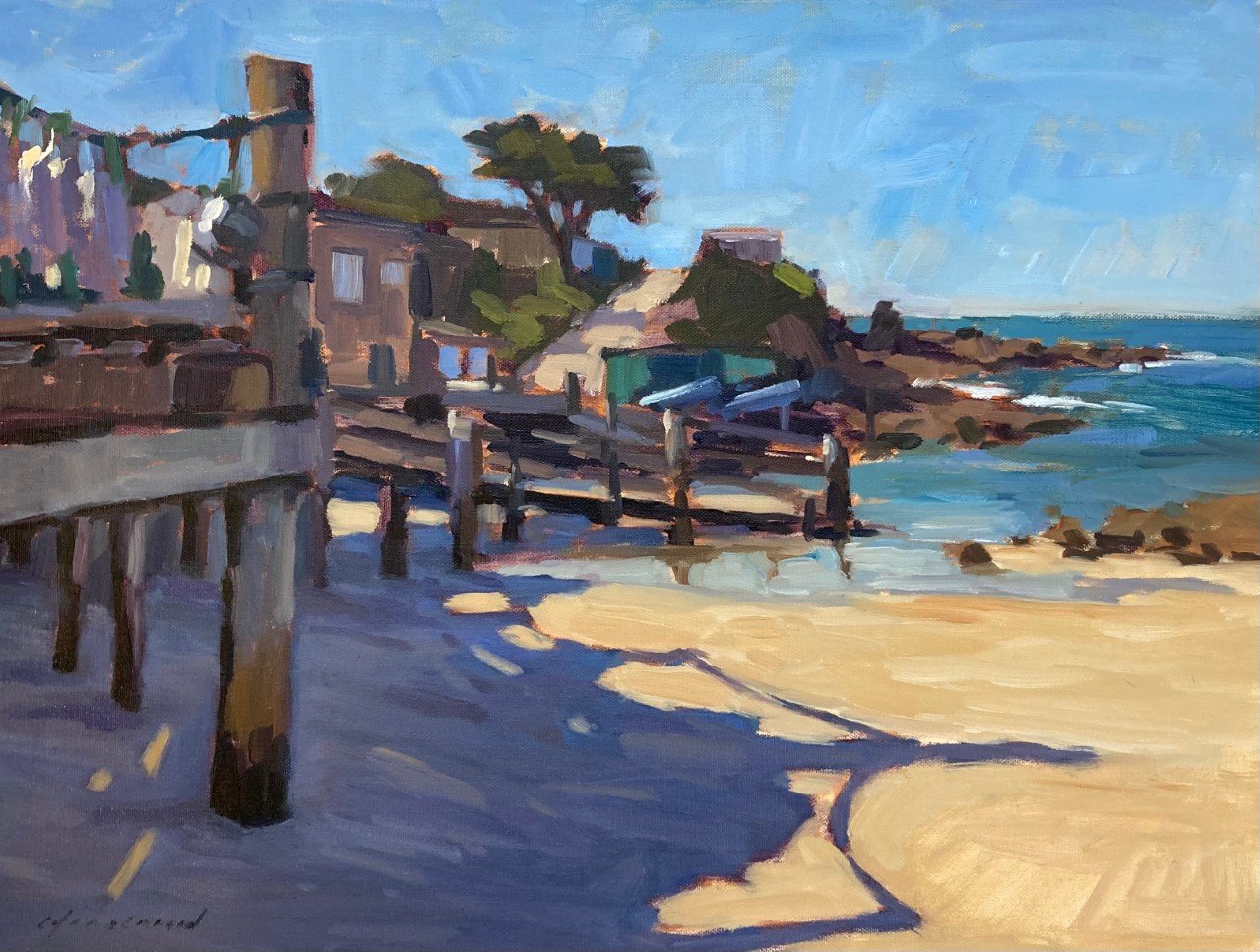 Boat Docks, Pacifica by Michael Chamberlain