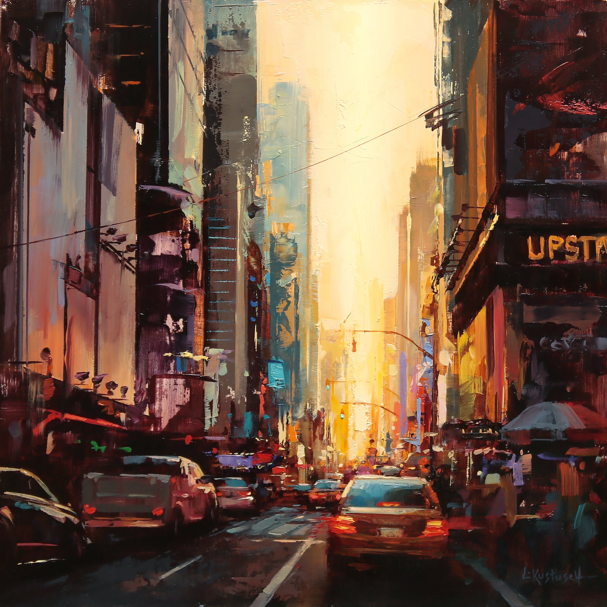 Sunset on the Streets of New York by Lindsey Kustusch