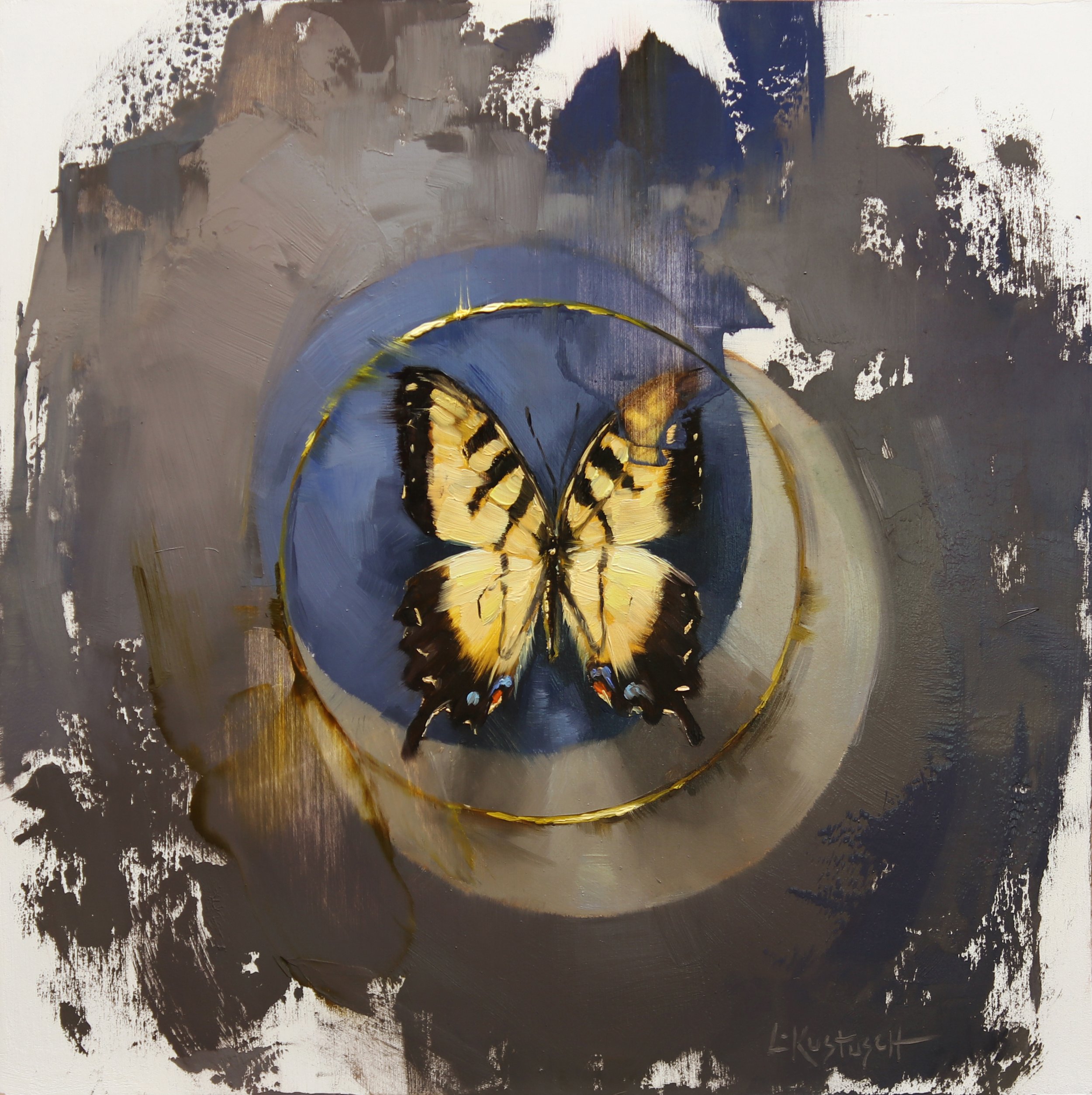 The Tiger Swallowtail on Shades of Slate by Lindsey Kustusch