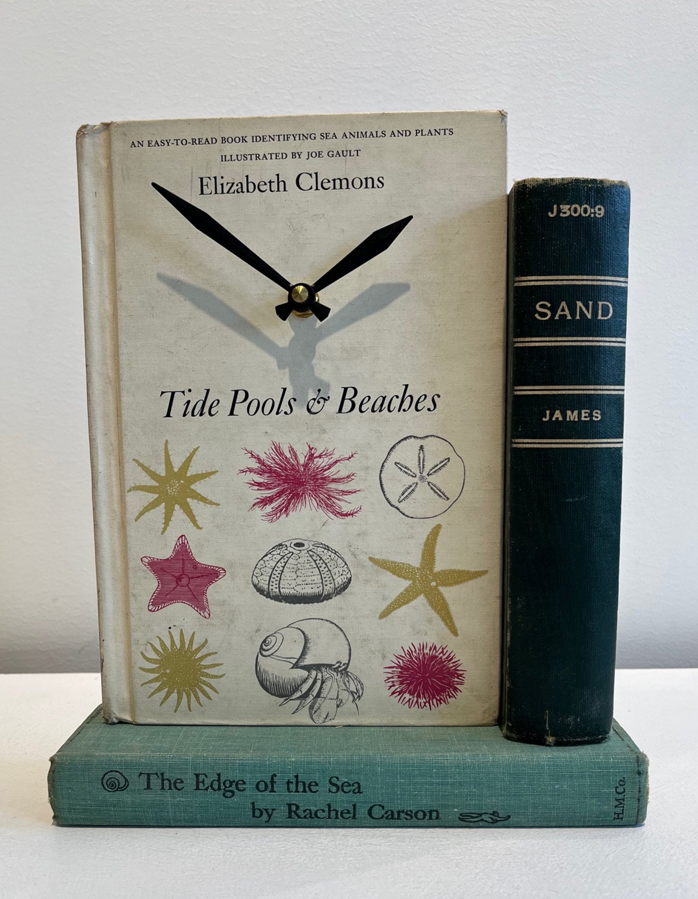 Tide Pools and Beaches Book Clock by Jim Rosenau