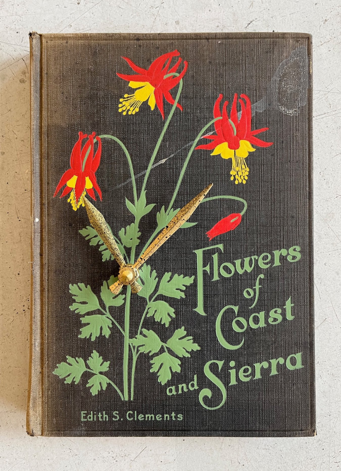 Flowers of Coast and Sierra Book Clock by Jim Rosenau