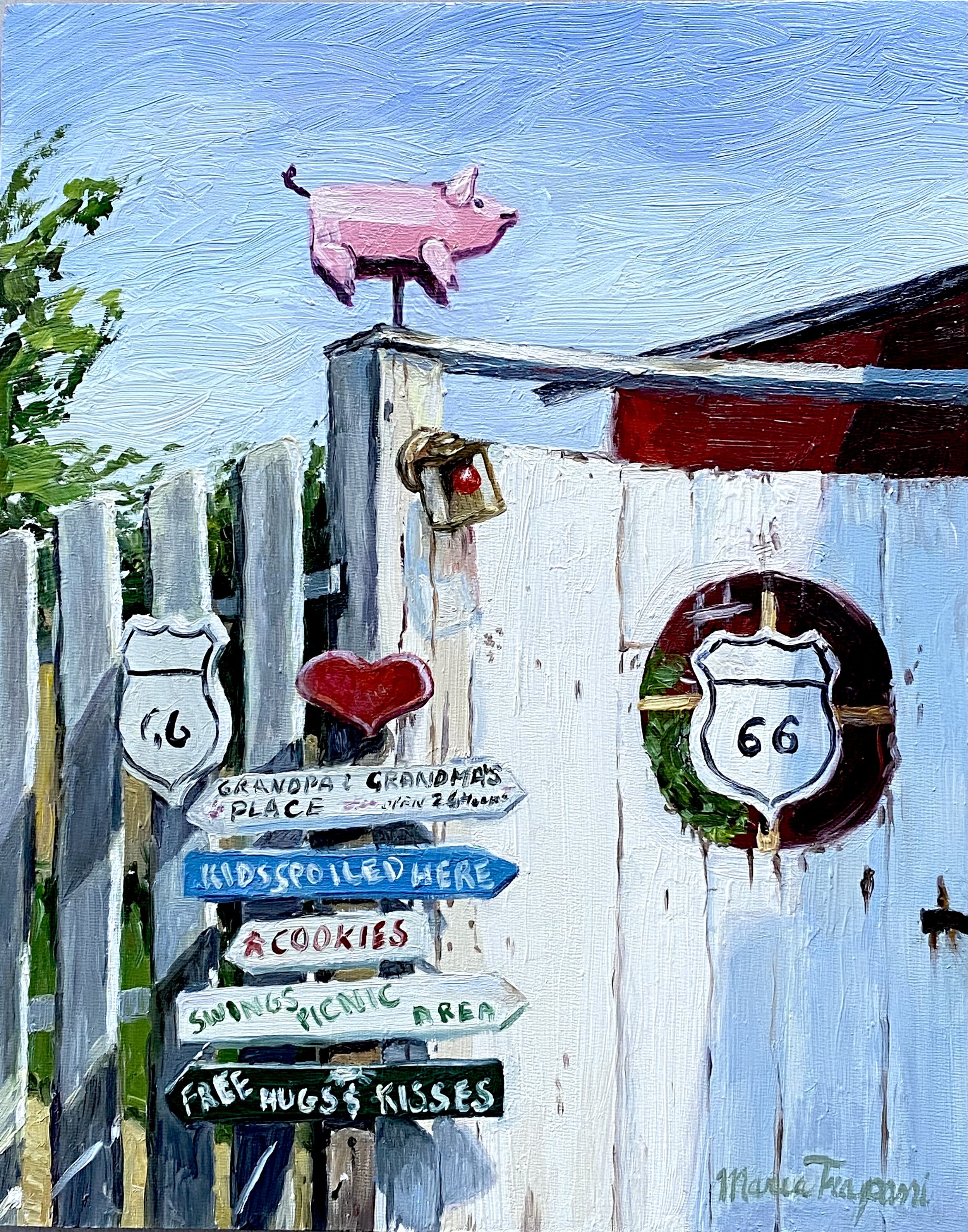 Pig Hip - Route 66 by Maria Trapani