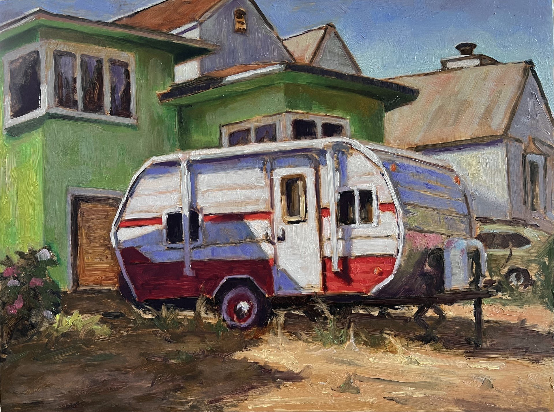 Red Camper in the Sunset District by Maura Carta
