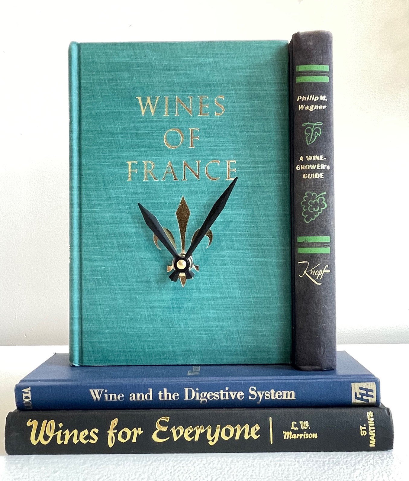 Wines of France Book Clock by Jim Rosenau