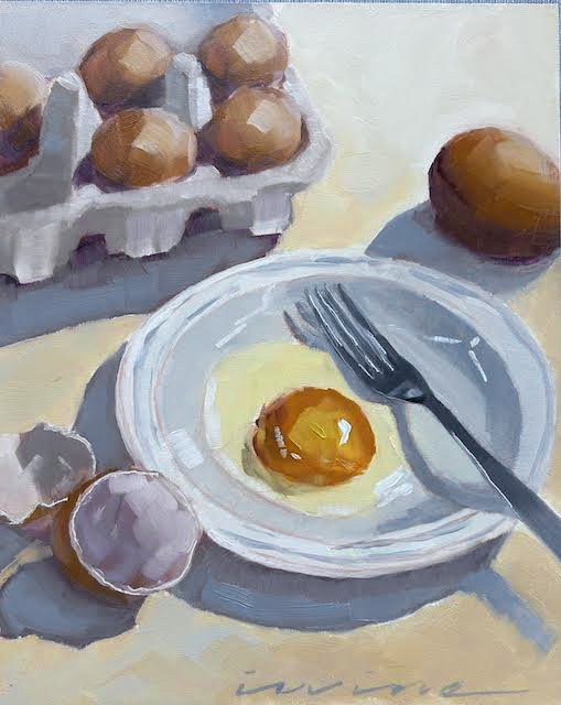 Egg on a Plate by Barbara Irvine