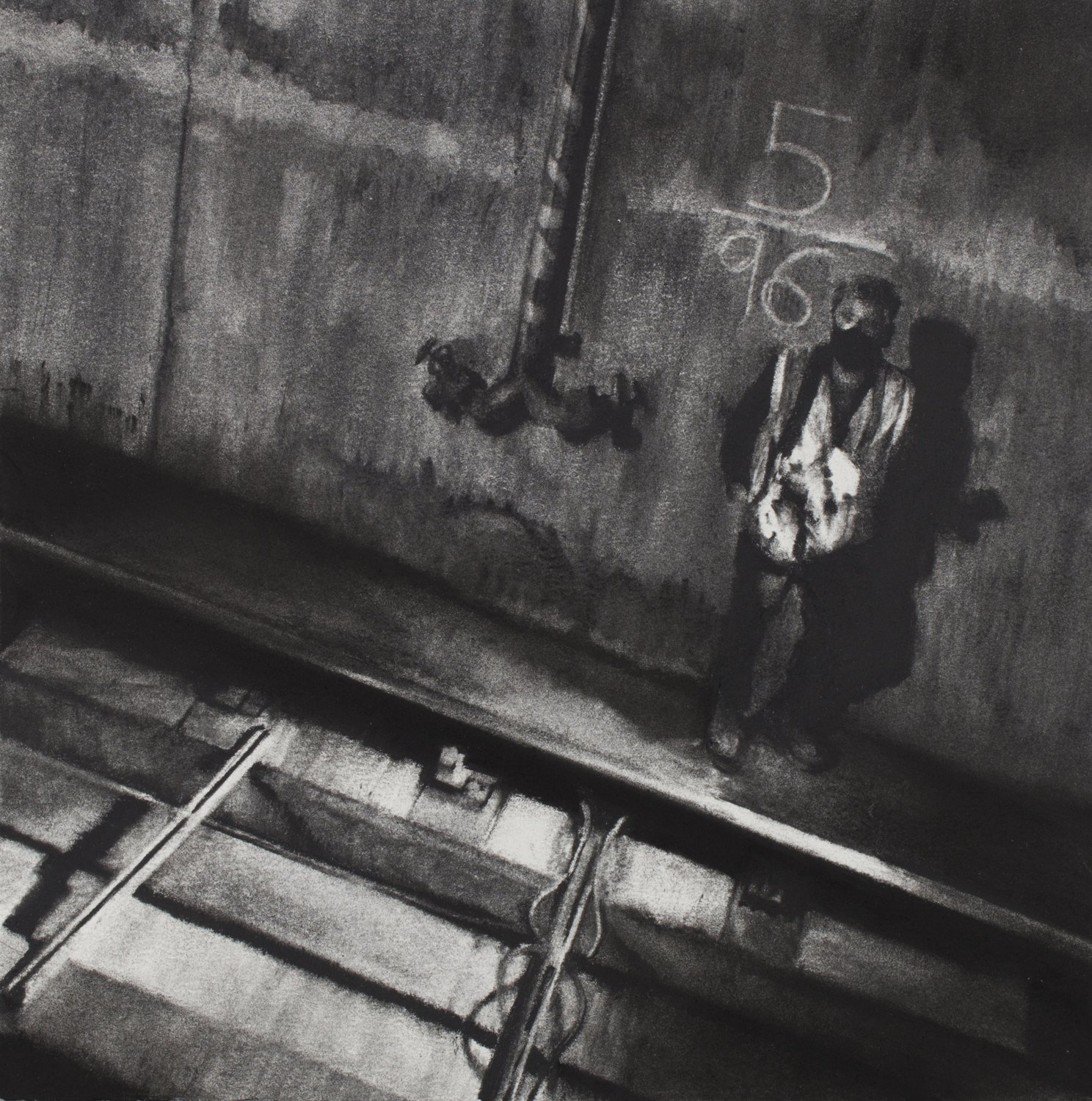 Drawings from the MUNI Tunnels #14 by Sarah Newton