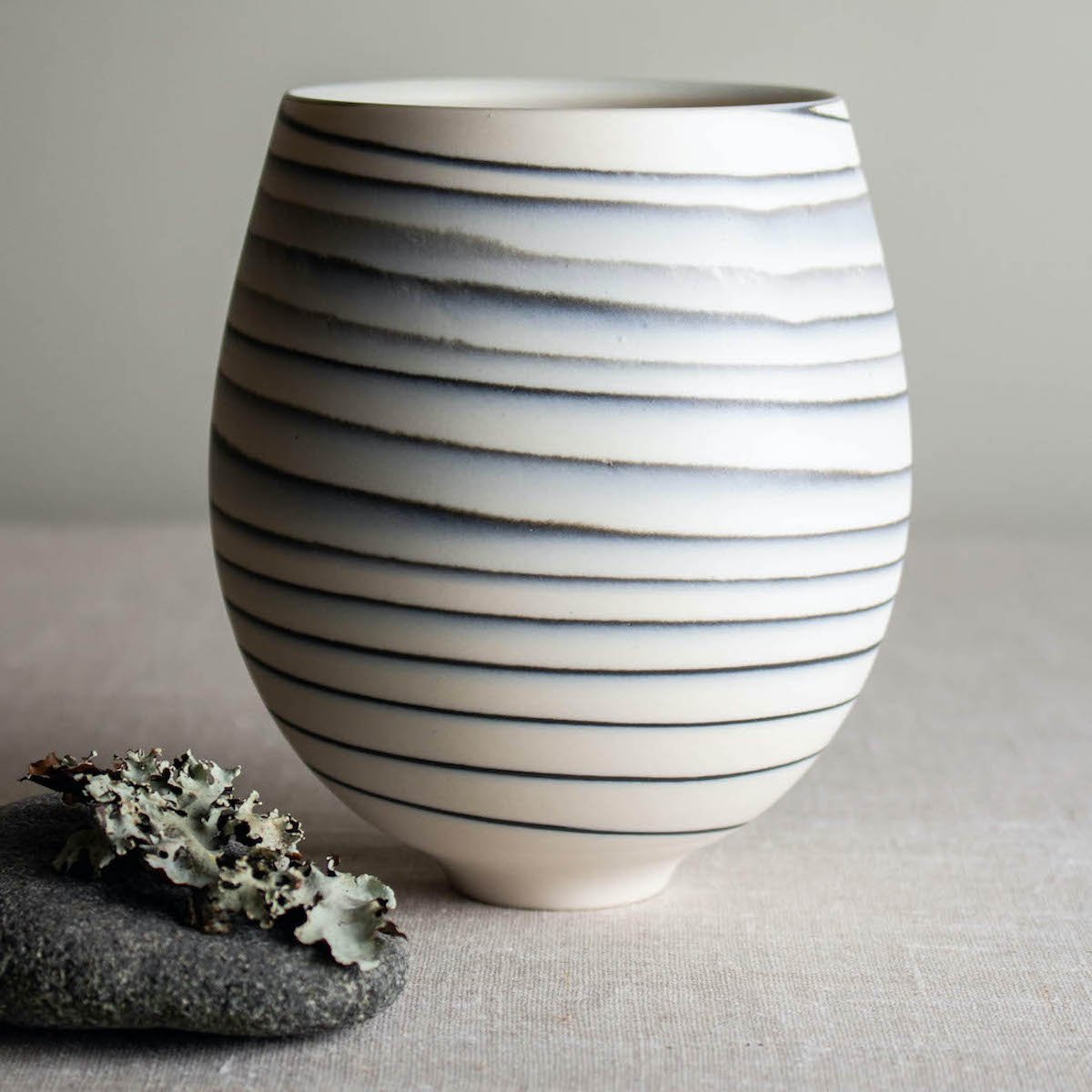 Black and White Vessel by Lisa Fleming