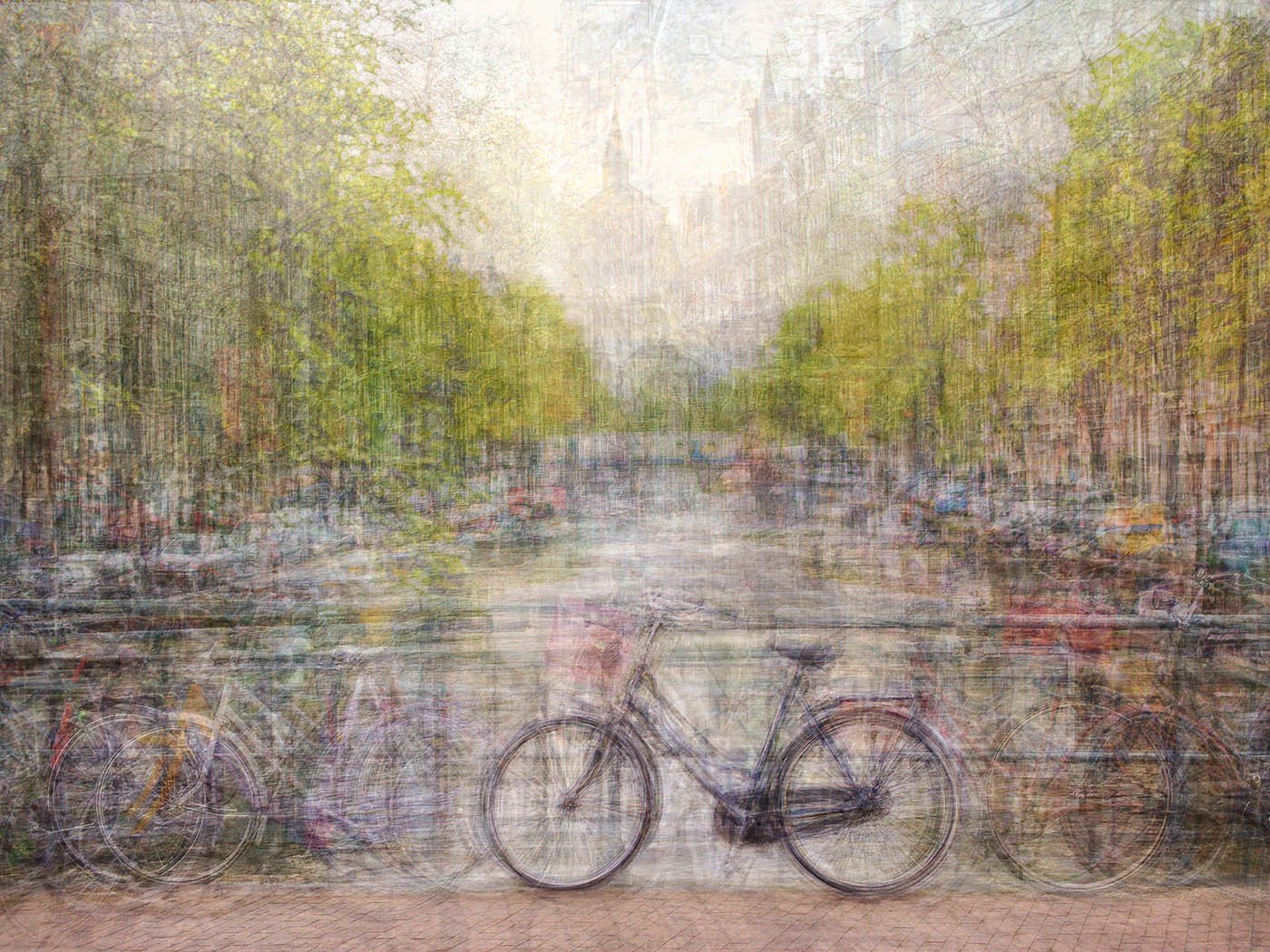 Bicycles, Amsterdam Canal by Pep Ventosa