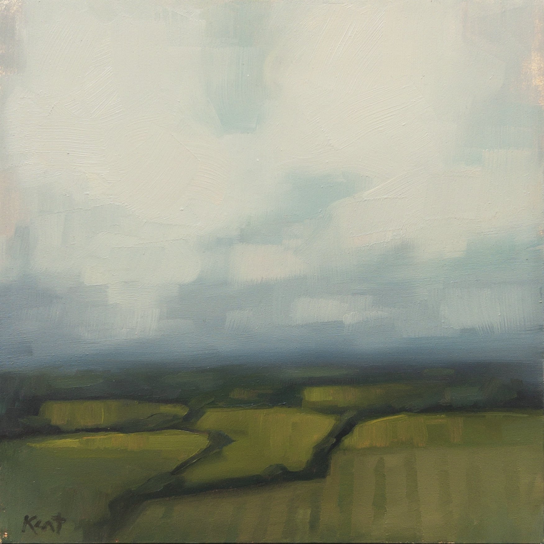 Clouds over Green Fields by Christina Kent