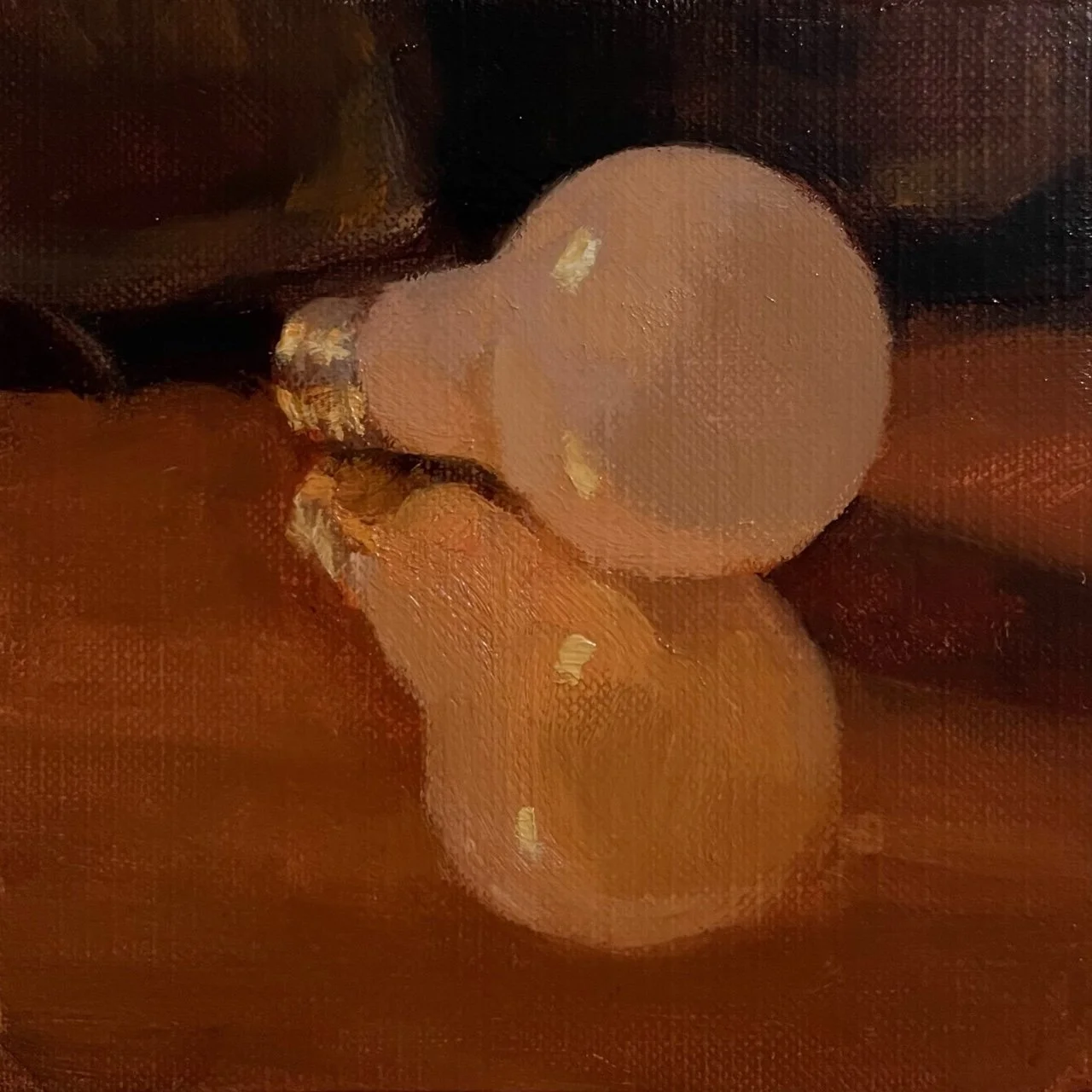 BEstill-light bulb on gold - 4x4 oil on canvas $150.jpeg