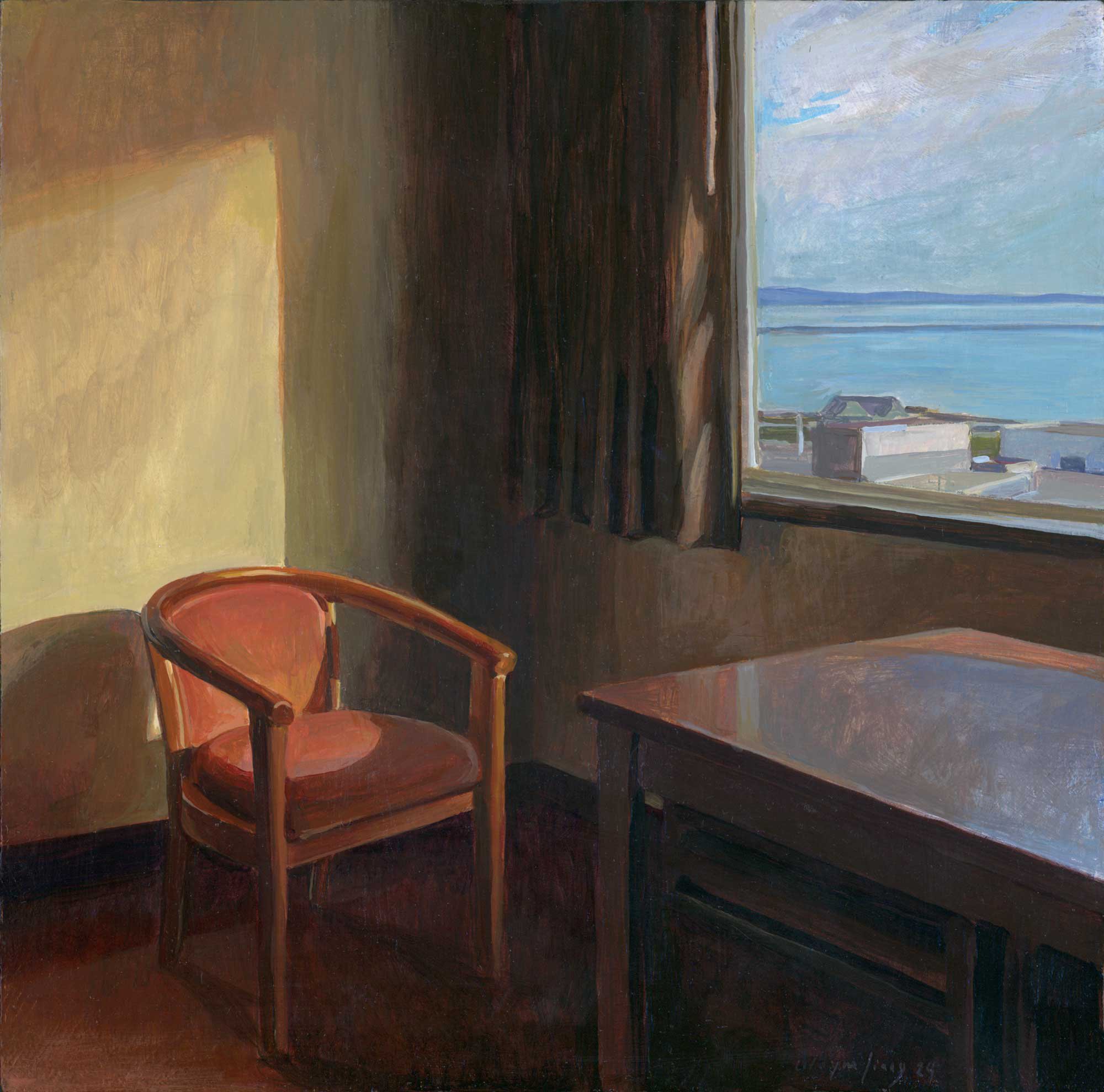 Chair and Table by the Window by Wayne Jiang