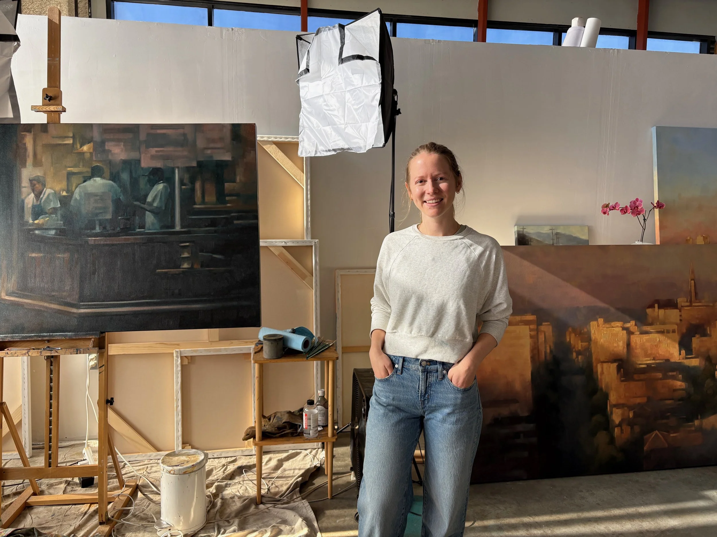 Christina Kent in her studio