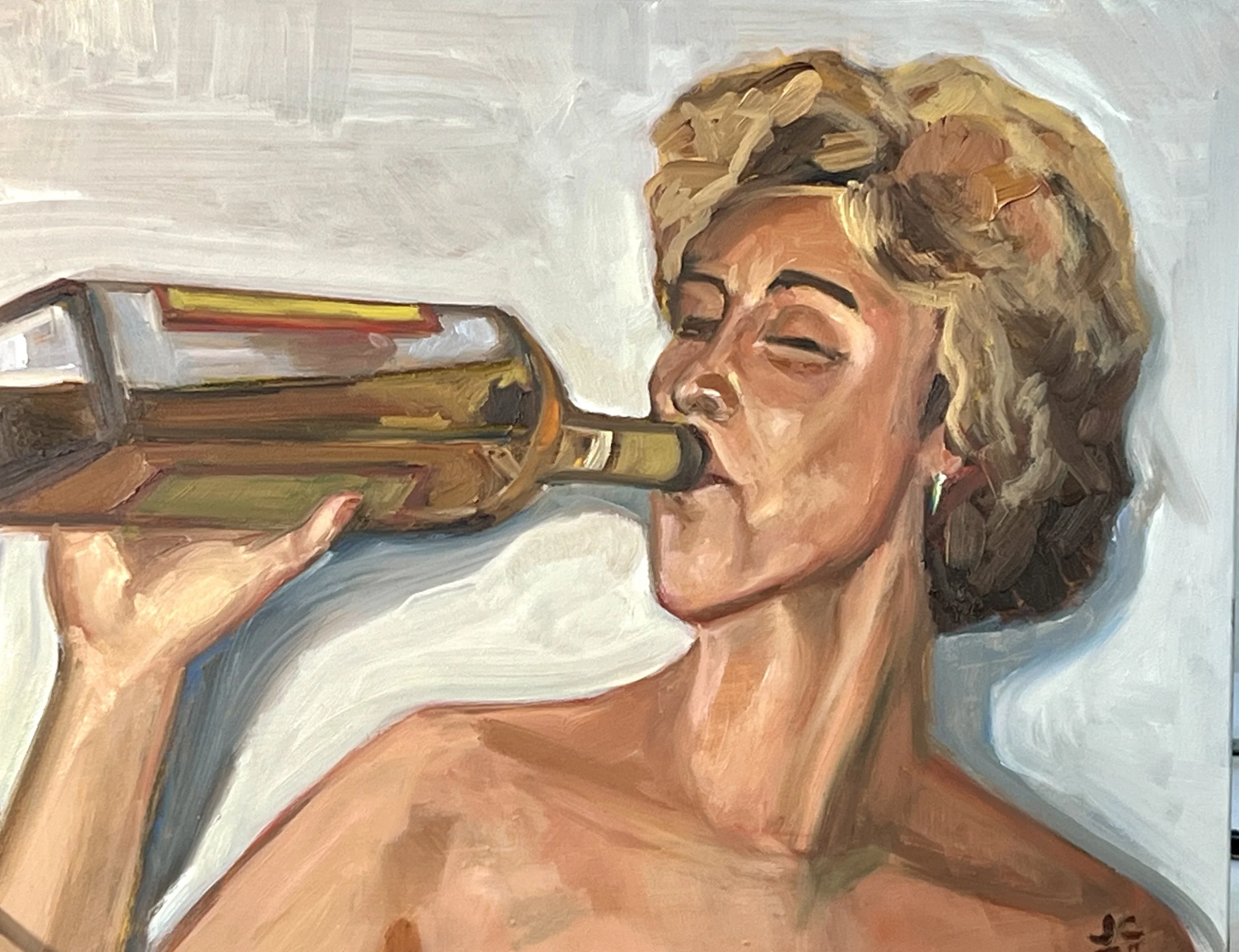 Loreen Drinks by Jonathan Crow
