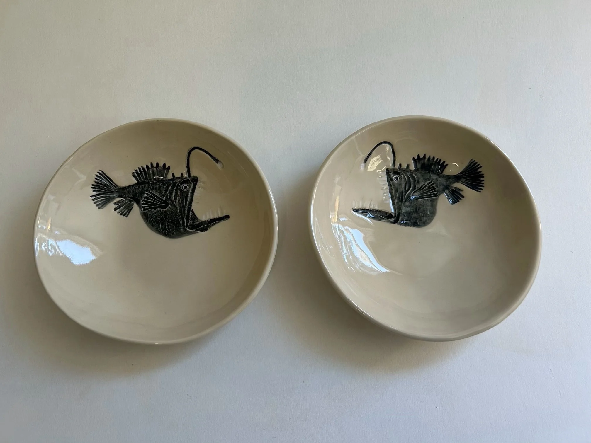 Black Angler Bowls by Lorna Newlin
