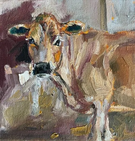 Cow Day 1 by Marilyn Eger