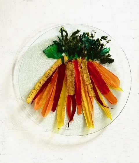 Carrot Bunch Plate by Margaret Dorfman
