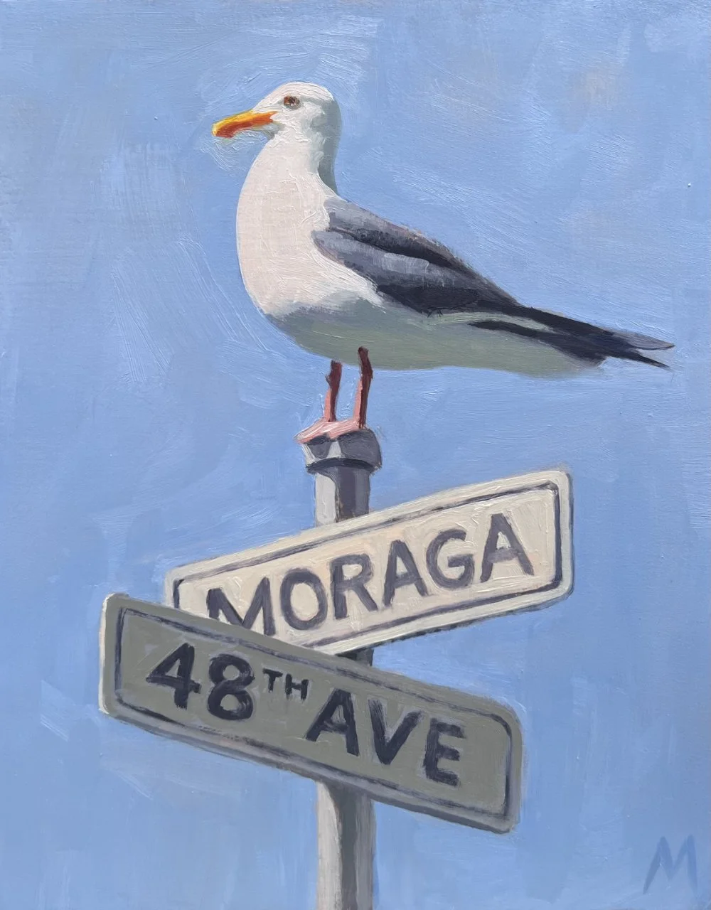 Sunset Seagull by John Musgrove