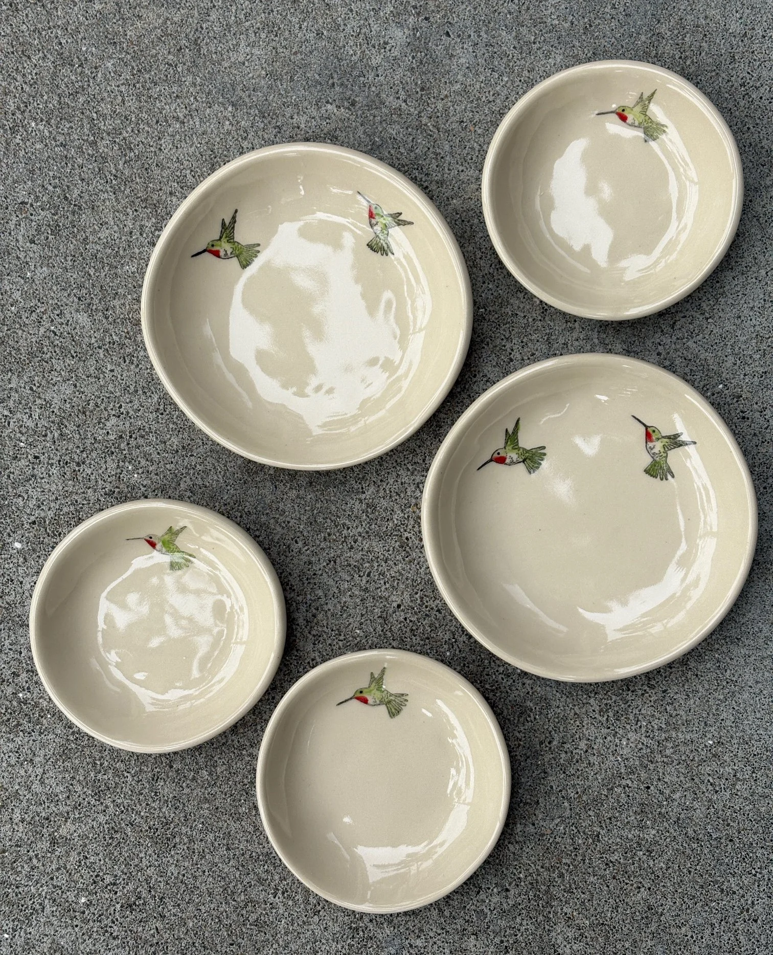 Hummingbird Bowls & Dishes by Lorna Newlin