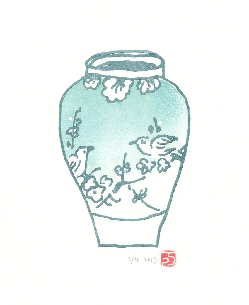 Bird Vase (celadon) by Mariko Jesse