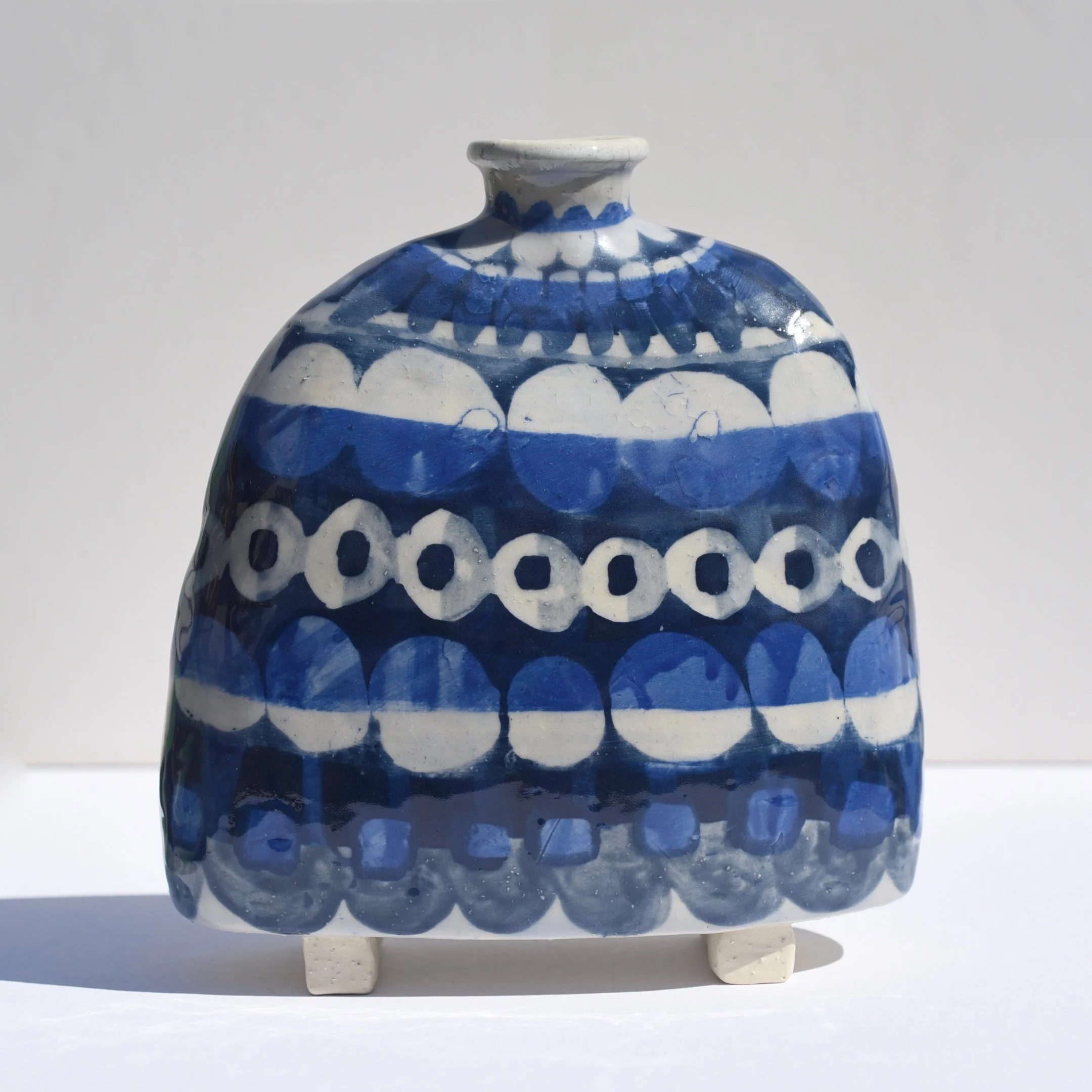 Blue Pattern Vase by Kanna Aoki