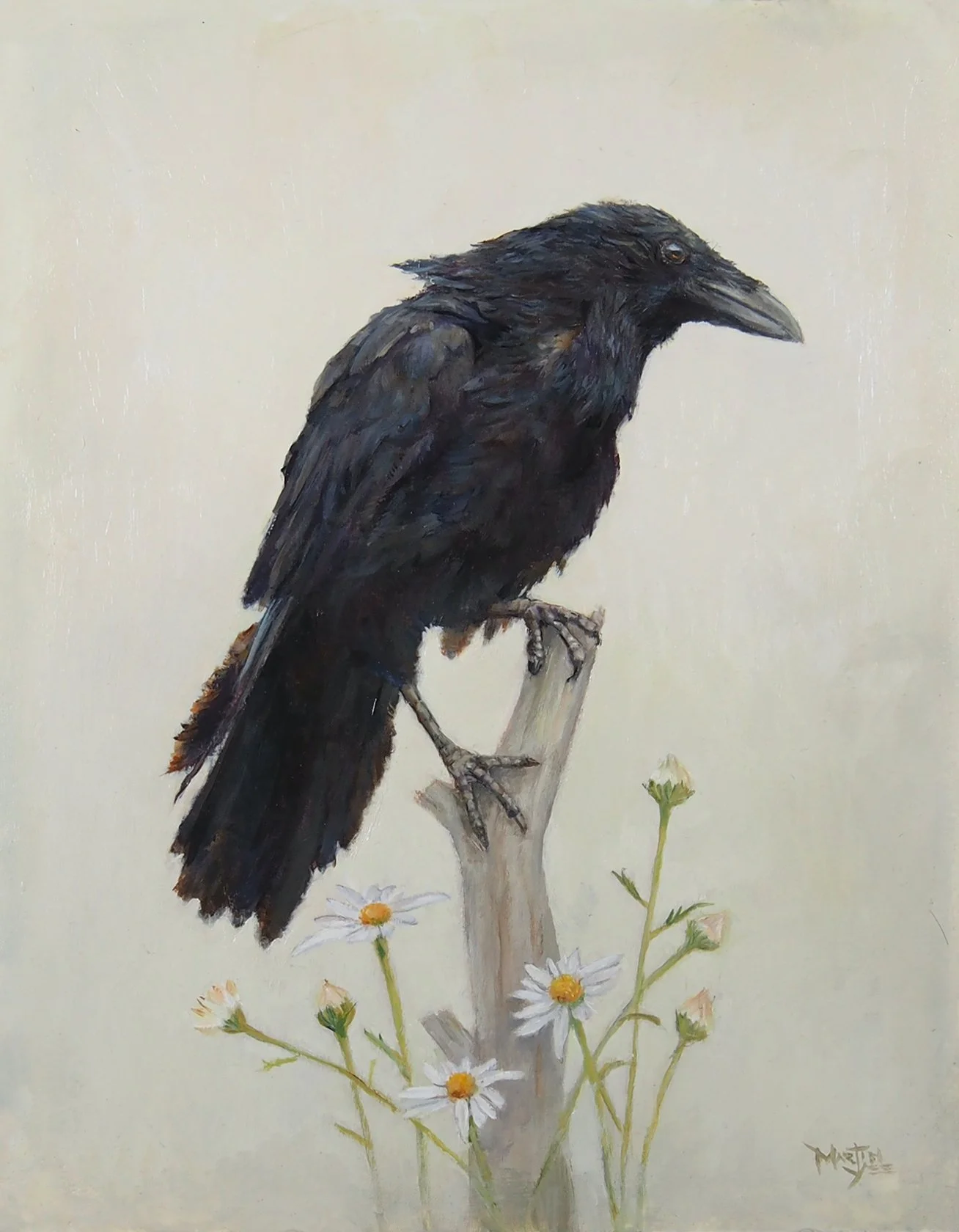 A Raven among the Daisies by Martin Yee