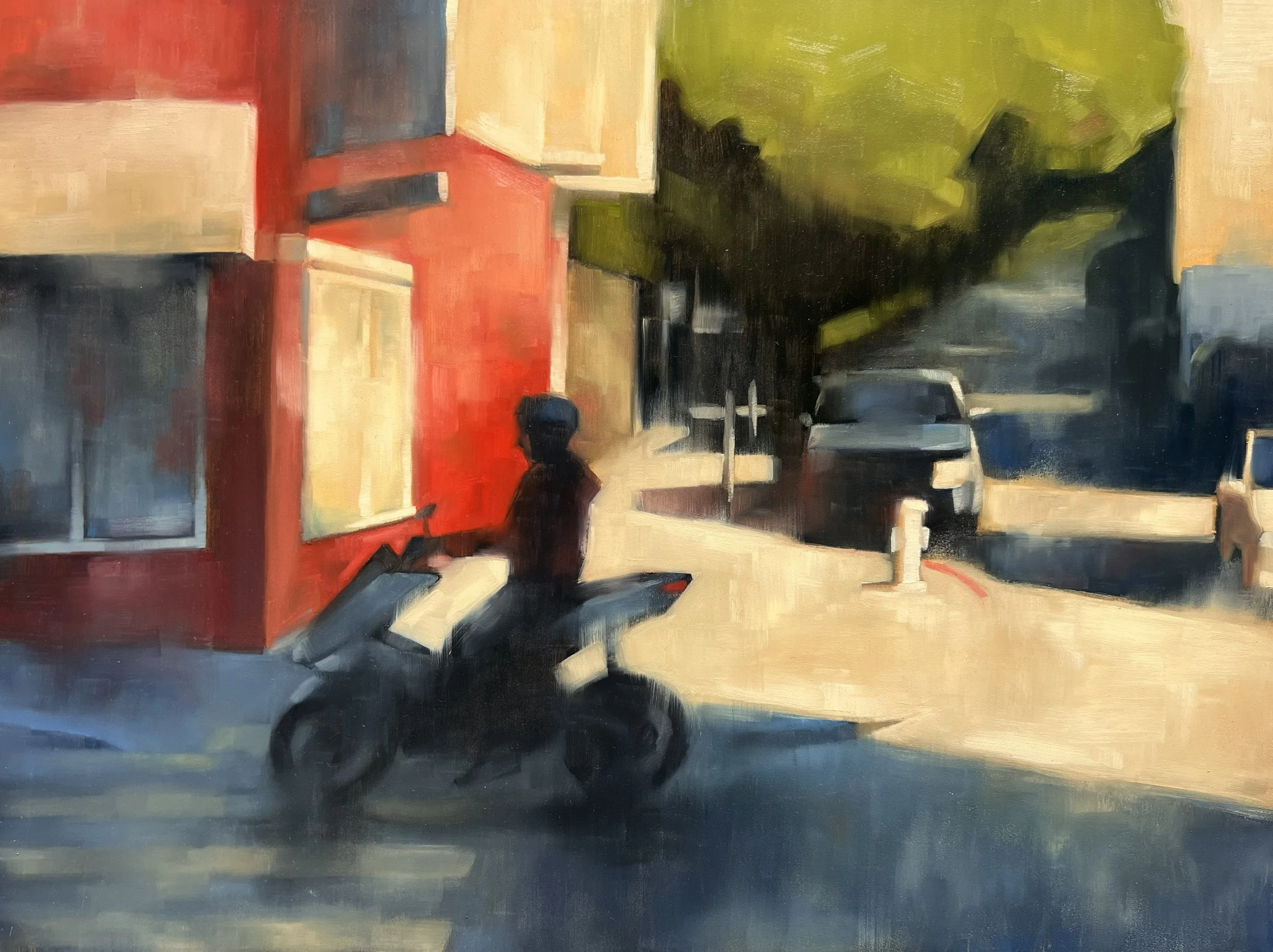 Rider on Polk St. by Christina Kent