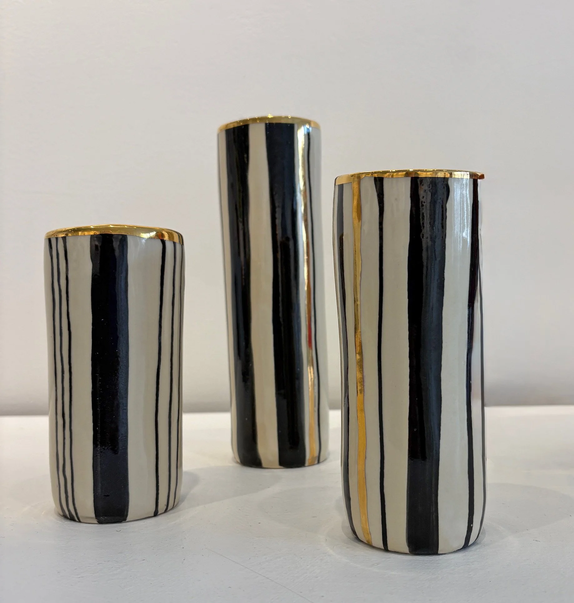 Heirloom Stripe Vases by Nicole Hsieh