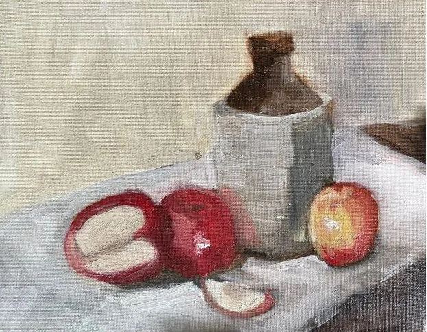 Apples &  Jug by Willamina Strupat