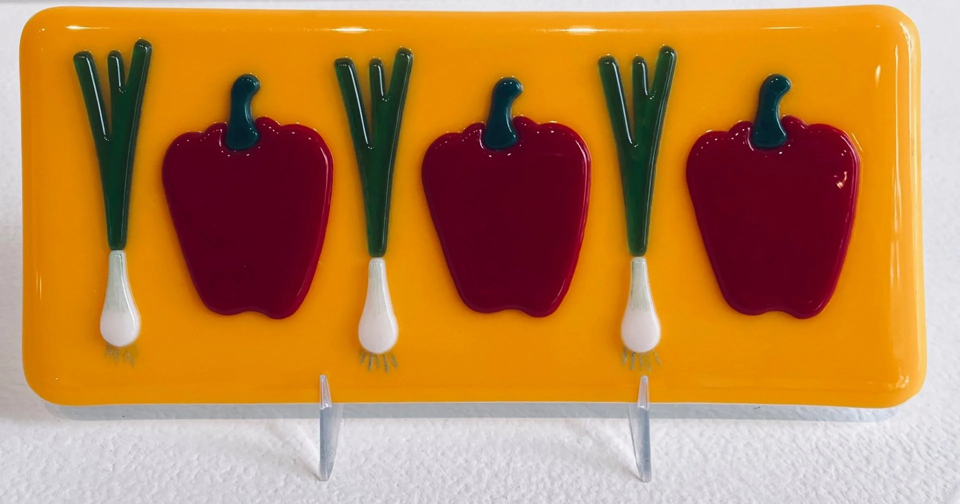 Red Peppers & Green Onions by Charlotte Kay