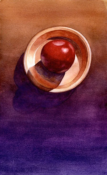 Plum on Coaster by Jana LeCount Lowe