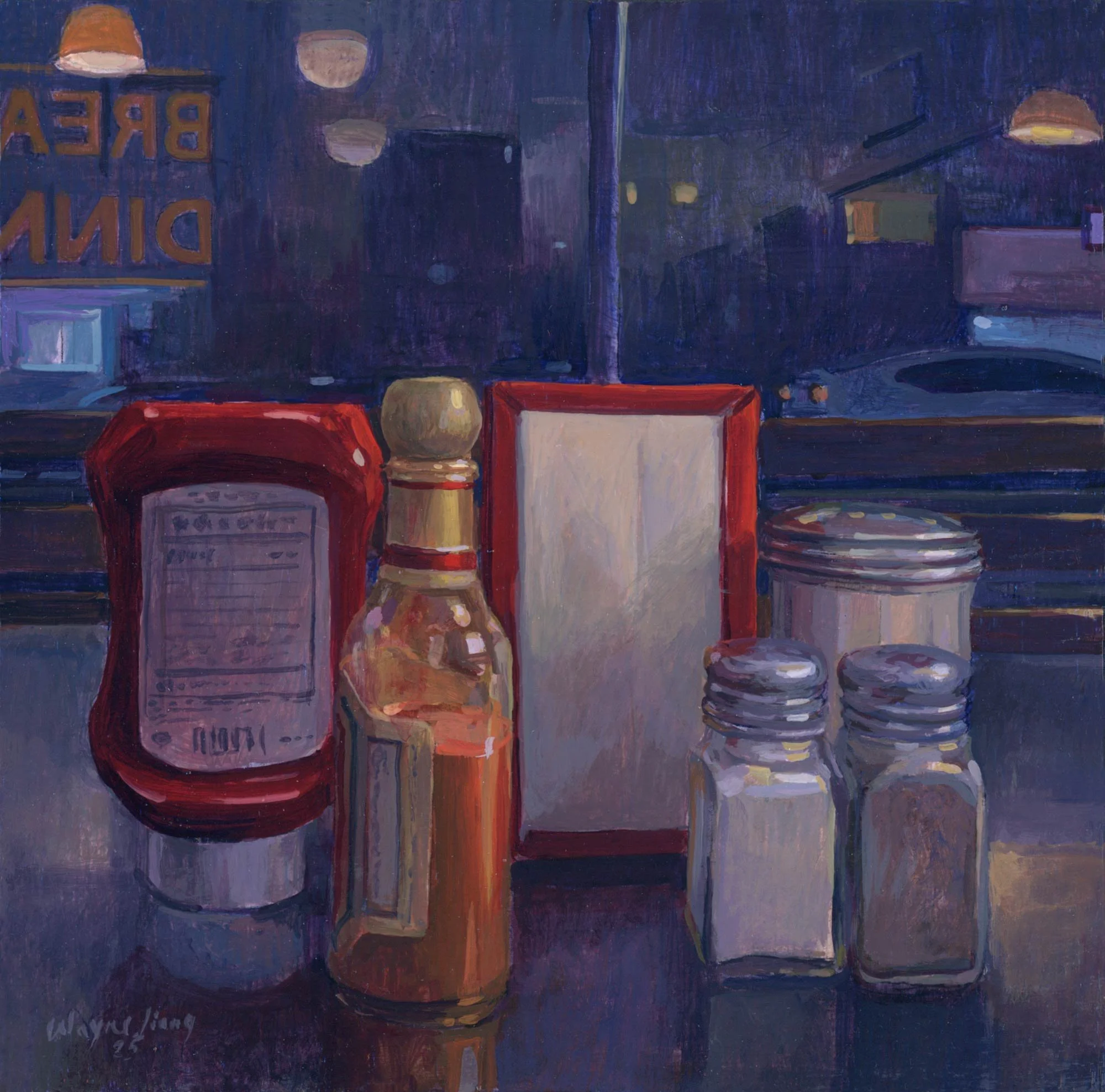 Night Diner Condiments by Wayne Jiang