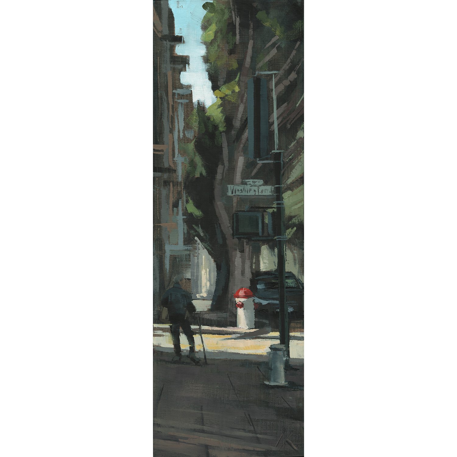 A Man and Giant Hydrant by Mila Kirillova