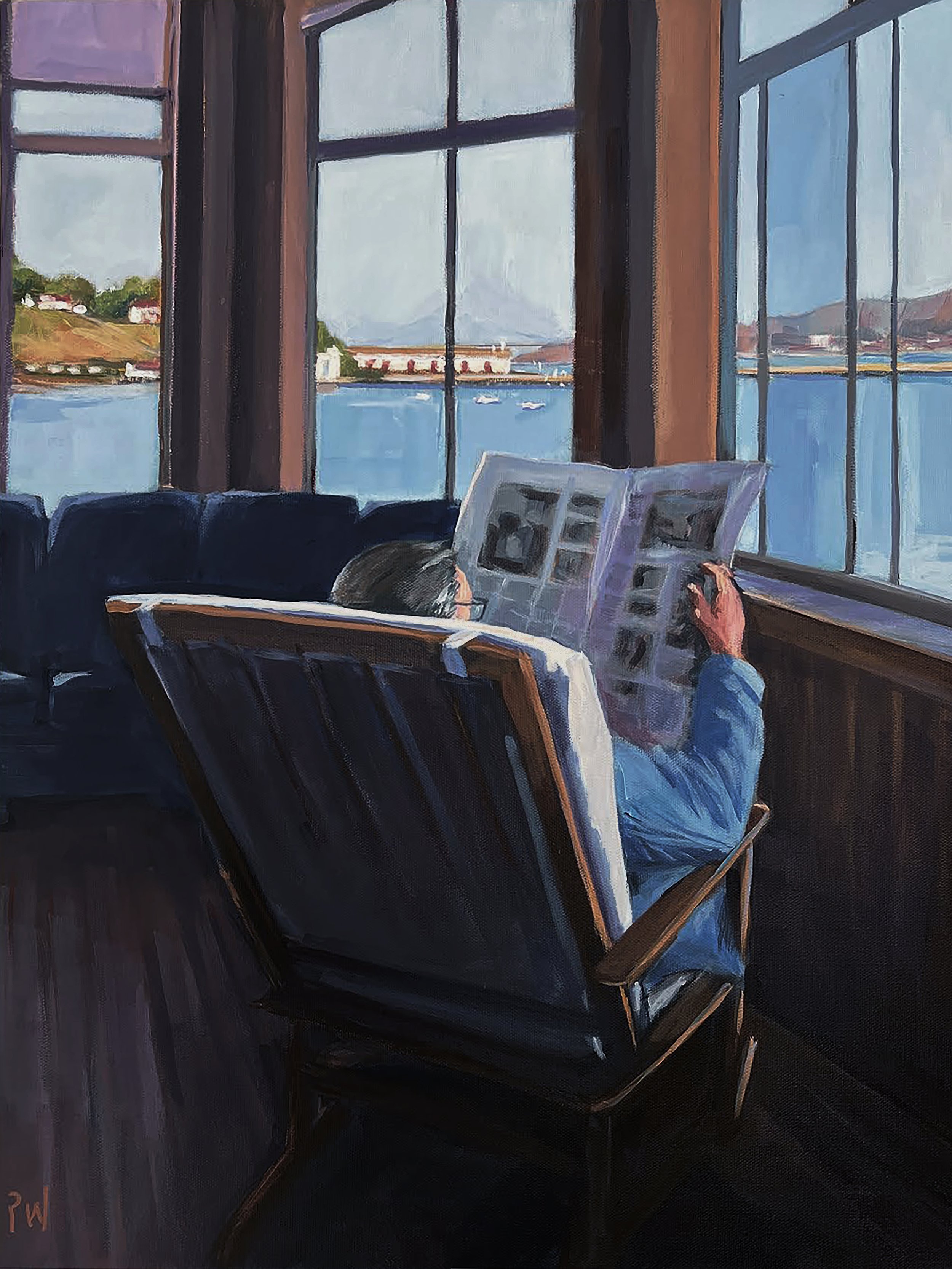 Morning Paper at the Dolphin Club by Patrice Wachs