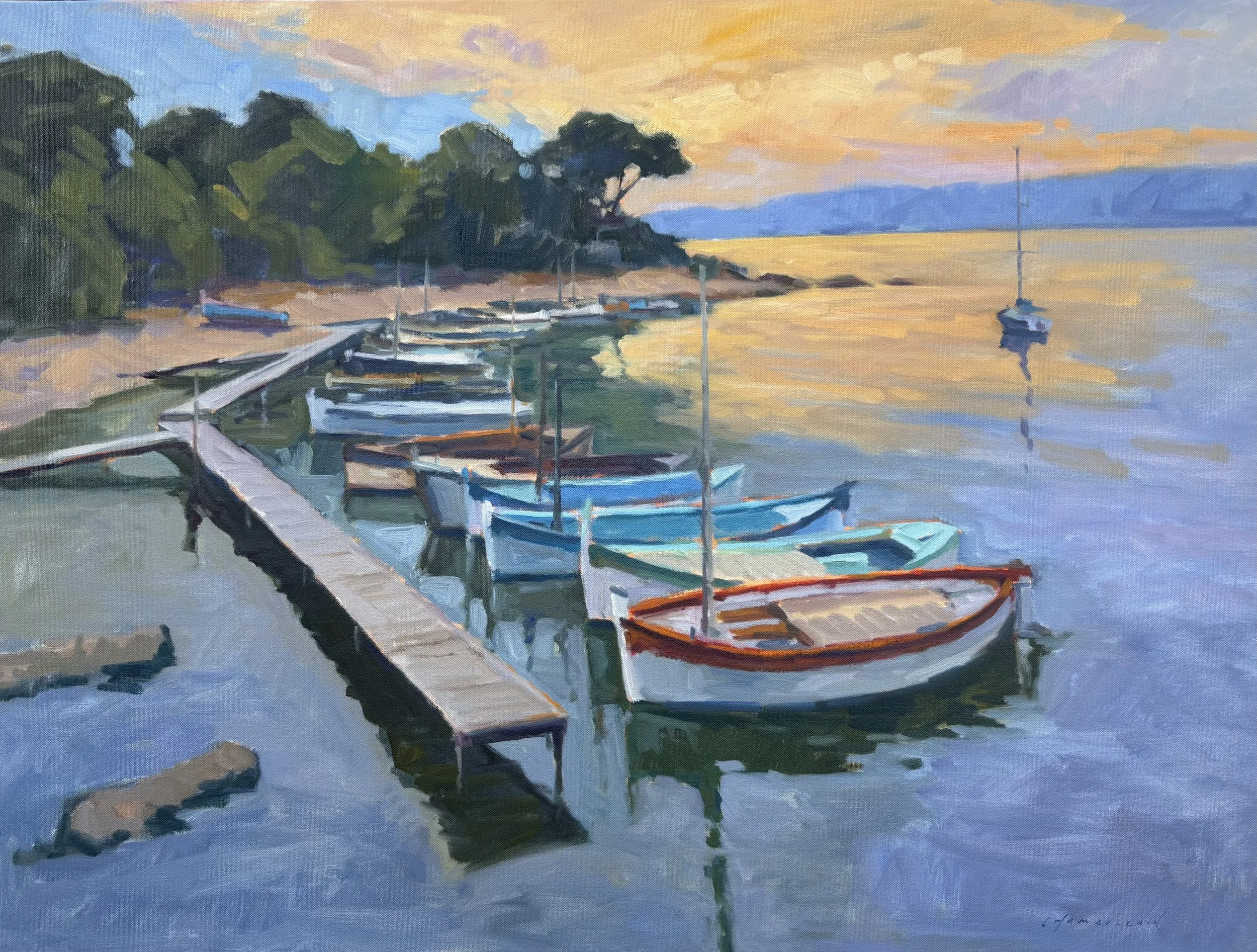 Fishing Boats, Antibes by Michael Chamberlain