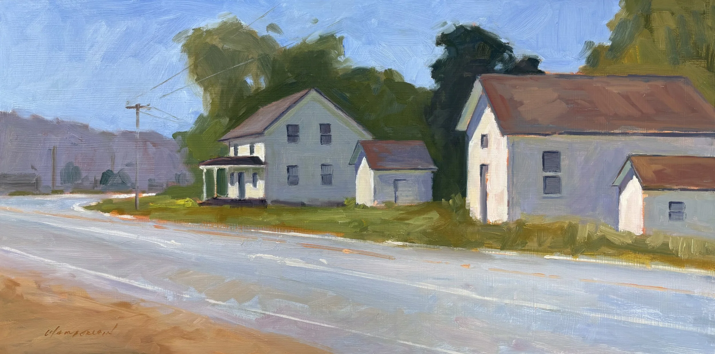 Pescadero Houses by Michael Chamberlain