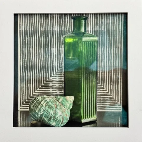 JAbrahams - FRAMED.Green Bottle and Green Shell..jpeg