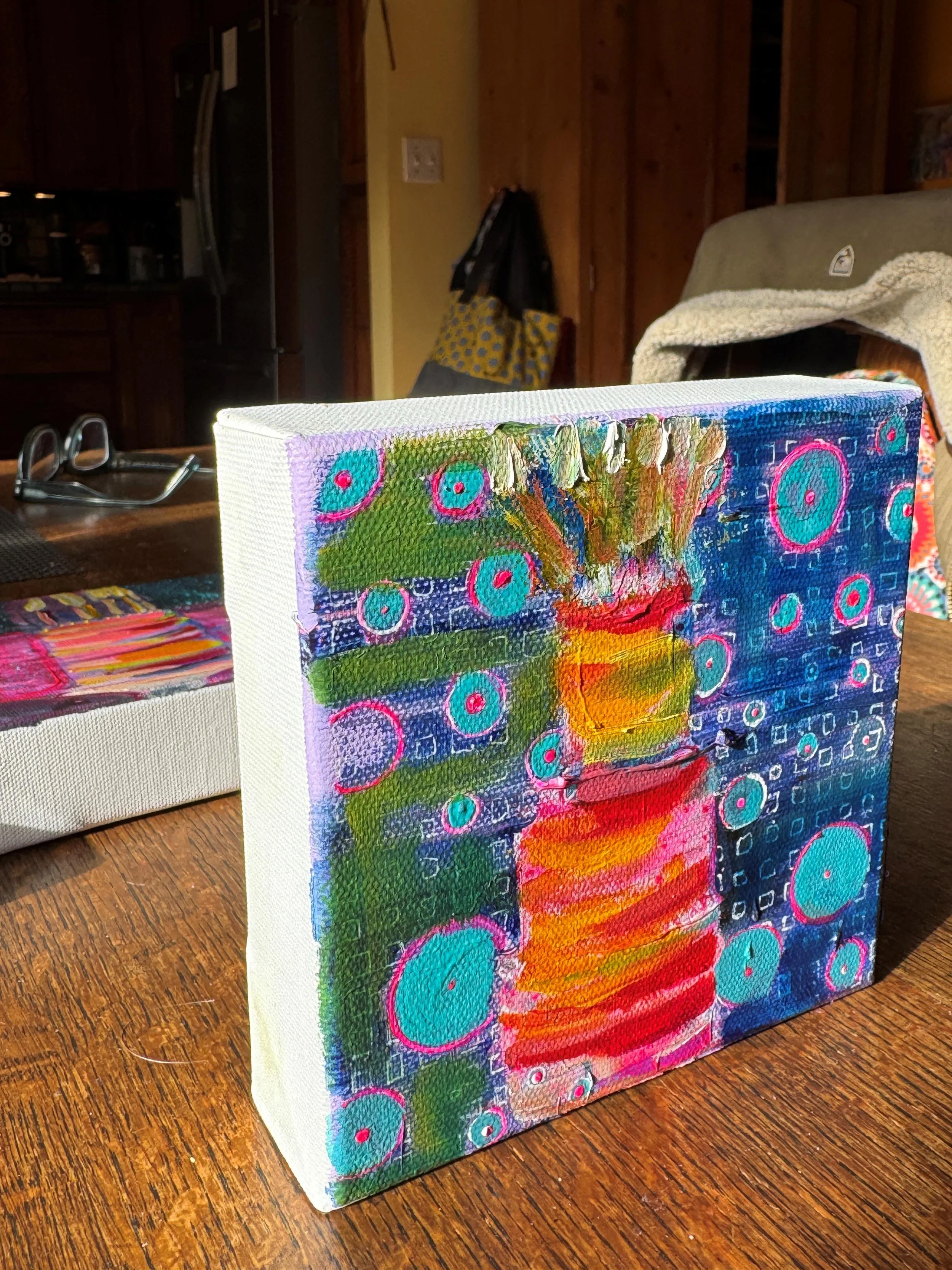SWarhaftig-Bubbleicious (side), acrylic-oil-pen, 5x5, $180.JPG