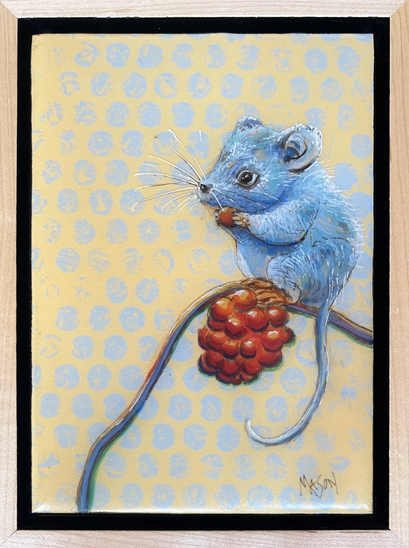KMason - Munchie Mouse – Polka-dot (framed).jpg