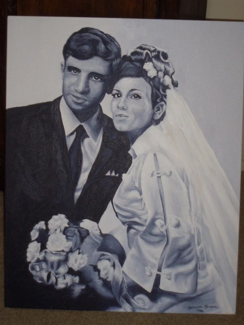 Commissioned portrait. Acrylic on canvas. 24 x 30”. 2011.