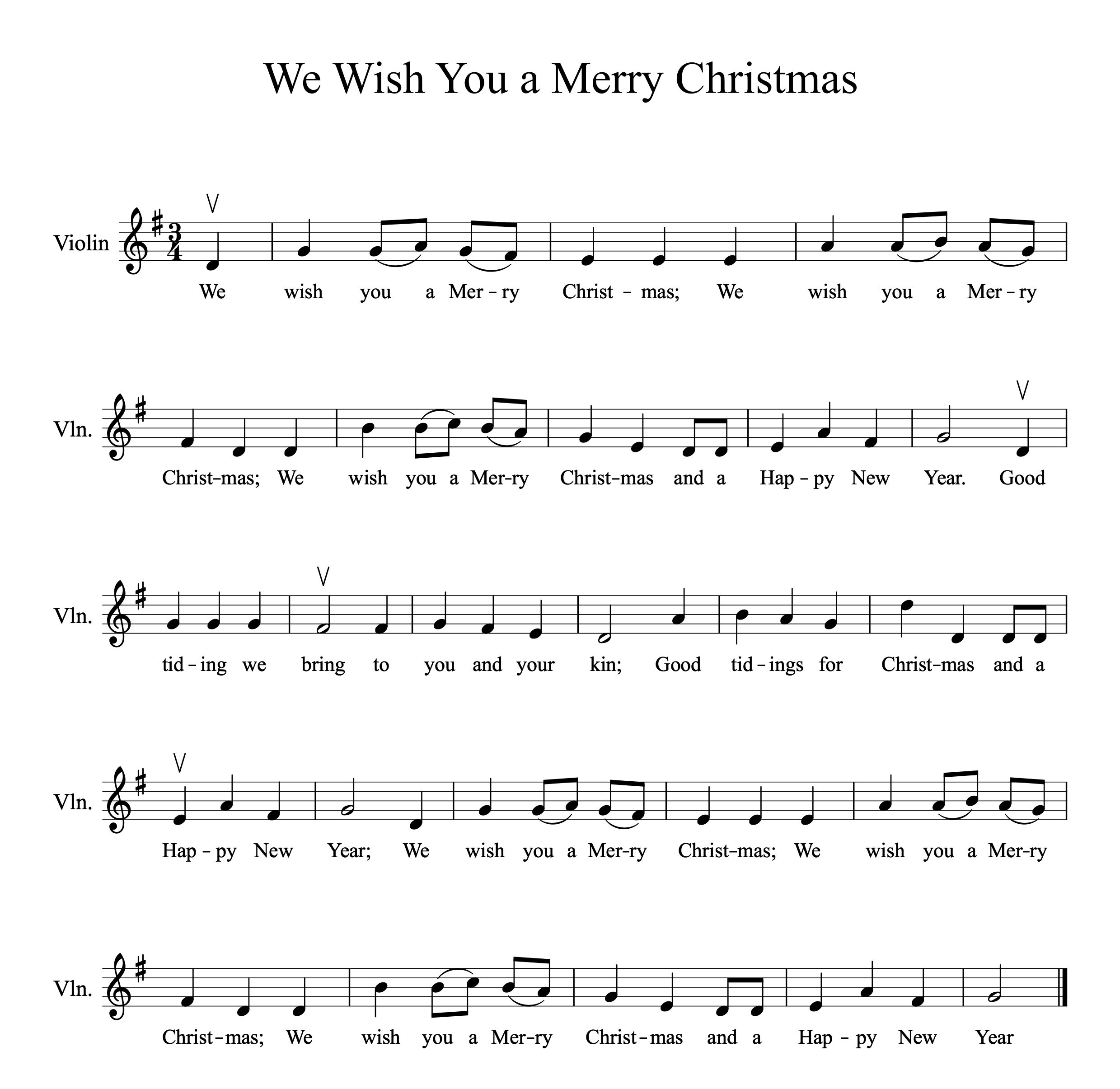 Free Printable Violin Christmas Sheet Music
