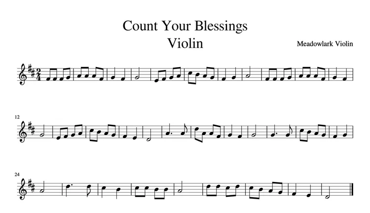 Easy Hymns For Violin (Free Sheet Music) — Meadowlark Violin Studio